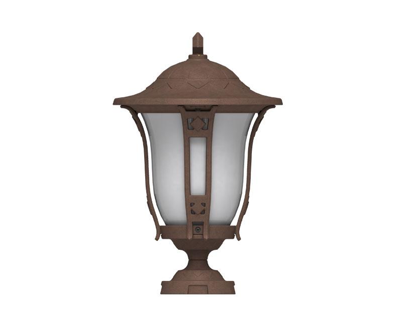 Palermo, Large LED, aluminum, Pier Mount, linen glass, 12W LED, 3000K or 4000K, 120V